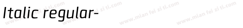 Italic regular字体转换